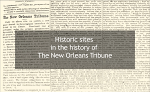 Historic sites in the history of the New Orleans Tribune